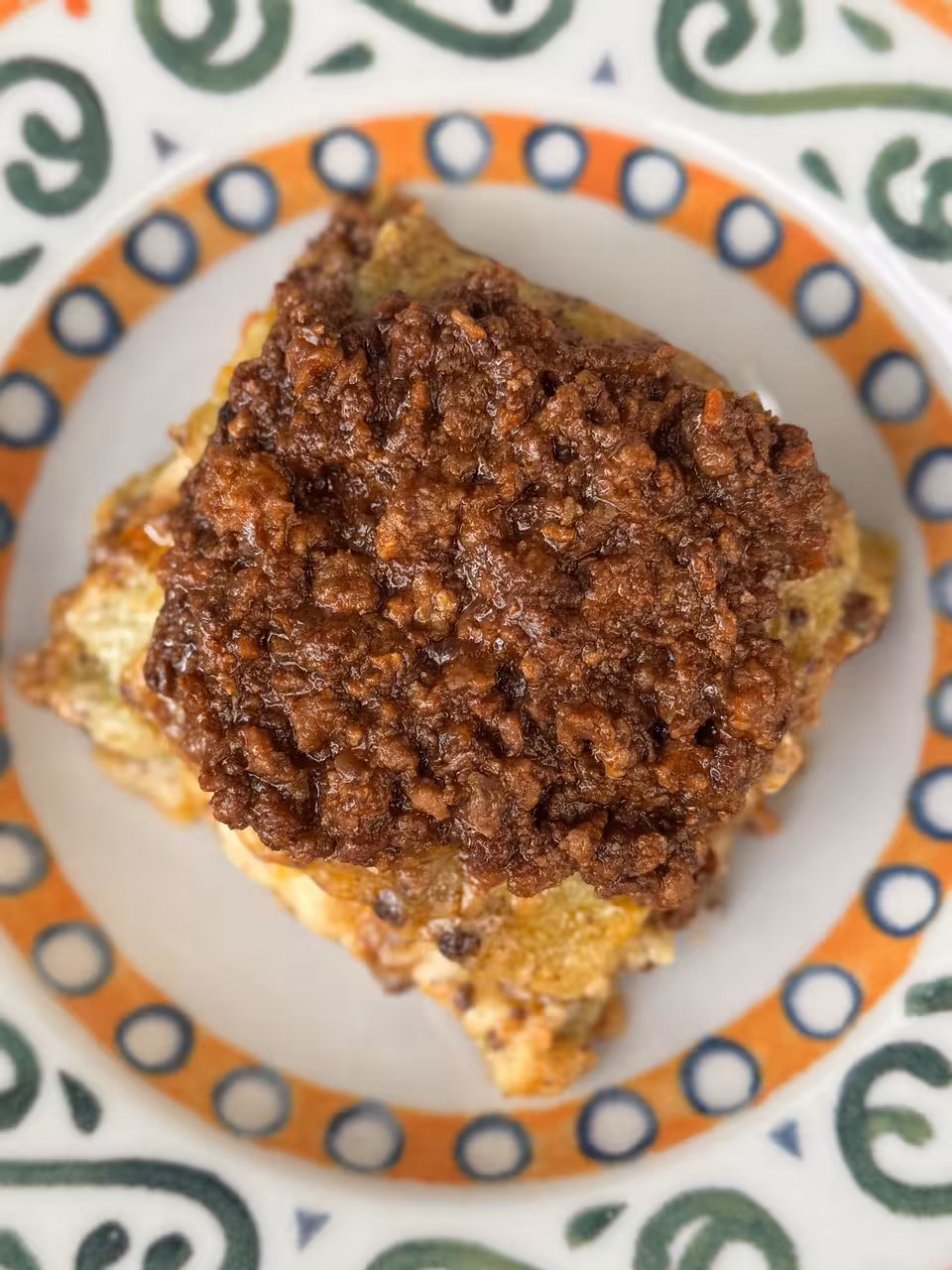 Sette strati lasagna alla Bolognese served at ilario